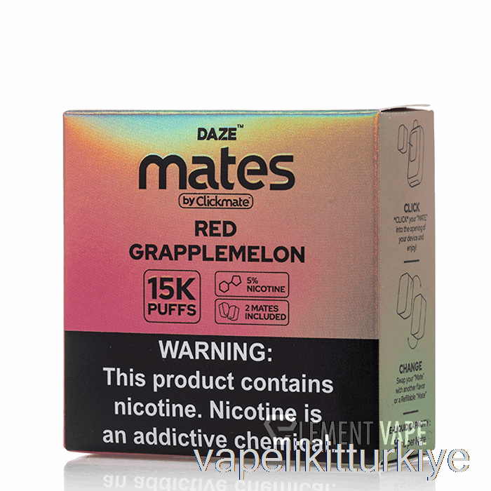 Vape Likit 7 Daze Mate Bakla Kırmızı Grapplemelon